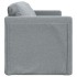 Sofá cama de suelo 2 en 1 tela gris claro 112x174x55
