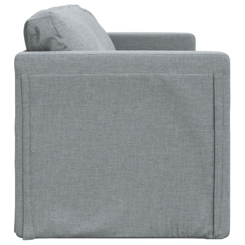 Sofá cama de suelo 2 en 1 tela gris claro 112x174x55