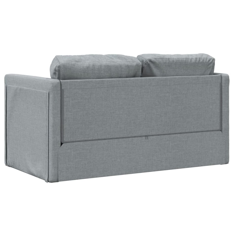 Sofá cama de suelo 2 en 1 tela gris claro 112x174x55