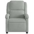Sillón reclinable de terciopelo gris