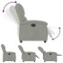 Sillón reclinable de terciopelo gris