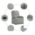 Sillón reclinable de terciopelo gris