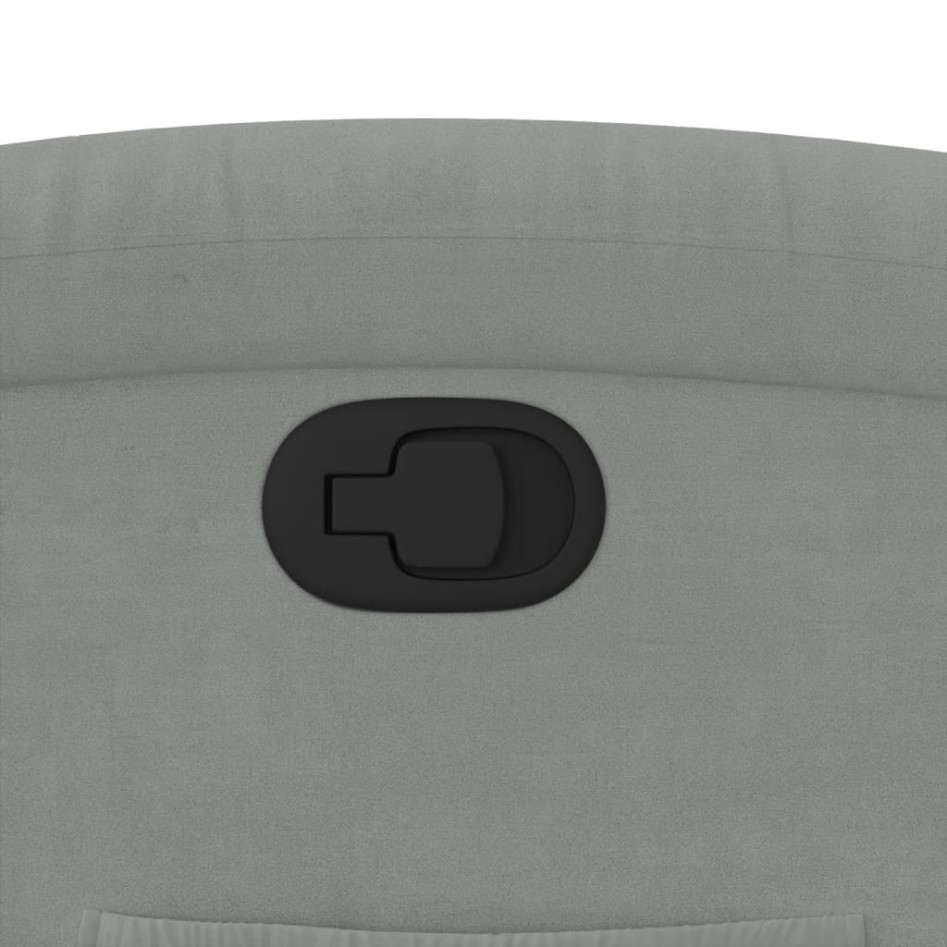 Sillón reclinable de terciopelo gris