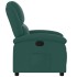 Sillón reclinable de tela verde