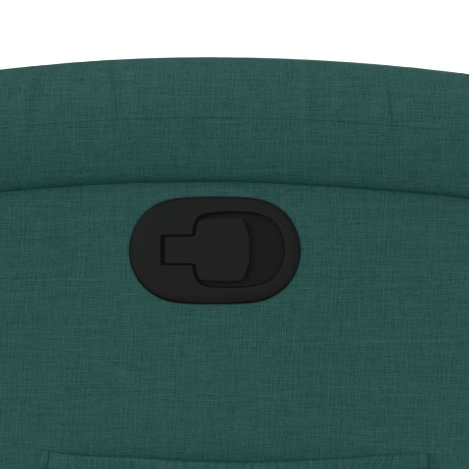 Sillón reclinable de tela verde