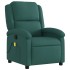 Sillón de masaje reclinable de tela verde