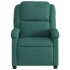 Sillón de masaje reclinable de tela verde