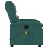 Sillón de masaje reclinable de tela verde