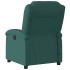 Sillón de masaje reclinable de tela verde