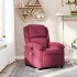 Sillón de masaje reclinable de terciopelo vino