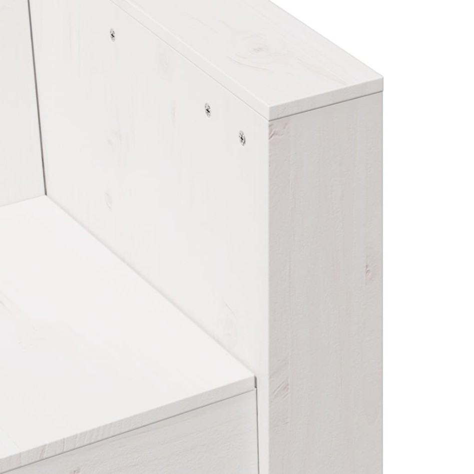 Sofá de jardín 2 plazas madera maciza pino blanco 134x60x62