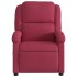 Sillón de masaje reclinable de terciopelo vino