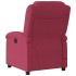 Sillón de masaje reclinable de terciopelo vino