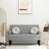 Banco con respaldo tela gris claro 120x62x75,5
