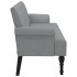 Banco con respaldo tela gris claro 120x62x75,5
