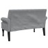 Banco con respaldo tela gris claro 120x62x75,5