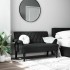 Banco con respaldo tela negro 120x62x75,5