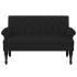 Banco con respaldo tela negro 120x62x75,5