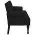 Banco con respaldo tela negro 120x62x75,5
