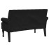 Banco con respaldo tela negro 120x62x75,5
