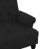 Banco con respaldo tela negro 120x62x75,5