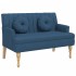 Banco con cojines tela azul 113x64,5x75,5