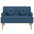 Banco con cojines tela azul 113x64,5x75,5