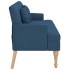 Banco con cojines tela azul 113x64,5x75,5