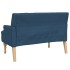 Banco con cojines tela azul 113x64,5x75,5