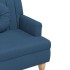 Banco con cojines tela azul 113x64,5x75,5