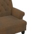 Banco con respaldo ante sintético marrón 120x62x75,5