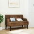 Banco con respaldo ante sintético marrón 112x65,5x75