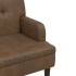 Banco con respaldo ante sintético marrón 112x65,5x75
