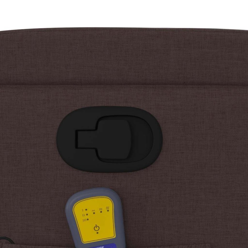 Sillón de masaje reclinable de tela marrón