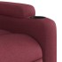 Sillón de masaje reclinable de tela color vino