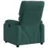 Sillón reclinable de tela verde