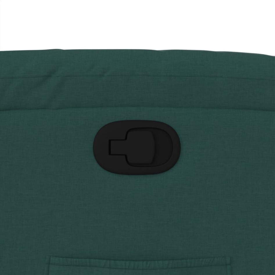 Sillón reclinable de tela verde