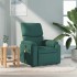 Sillón de masaje reclinable de tela verde