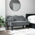 Banco con cojines terciopelo gris oscuro 120,5x65x75