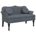 Banco con cojines terciopelo gris oscuro 120,5x65x75