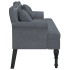 Banco con cojines terciopelo gris oscuro 120,5x65x75