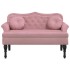Banco con cojines terciopelo rosa 120,5x65x75