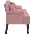 Banco con cojines terciopelo rosa 120,5x65x75