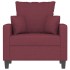Sillón de tela rojo tinto 60