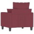 Sillón de tela rojo tinto 60