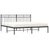 Estructura cama sin colchón con cabecero metal negro 180x200