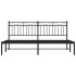 Estructura cama sin colchón con cabecero metal negro 180x200