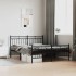 Estructura cama sin colchón con estribo metal negro 160x200