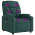 Sillón de masaje reclinable de tela verde