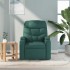Sillón de masaje reclinable de tela verde